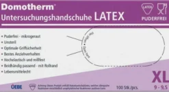 Domotherm Unt.Handschuhe Latex Unsteril Pf Xl Wei