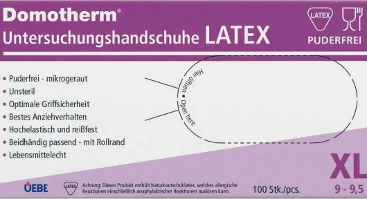 Domotherm Unt.Handschuhe Latex Unsteril Pf Xl Wei