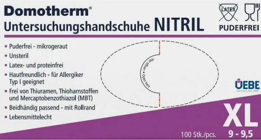 Domotherm Unt.Handschuhe Nitril Unste.Pf Xl Blau
