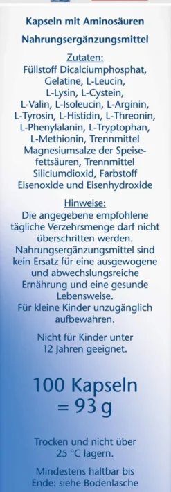 Doppelherz Aktiv Aminosäuren Vital Kapseln 100 Stück