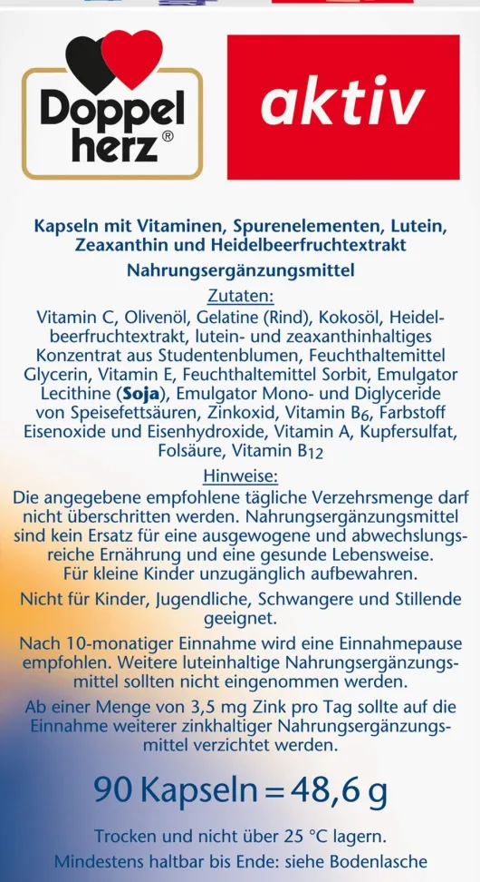 Doppelherz Aktiv Augen Extra Tag+nacht 90 Kapseln
