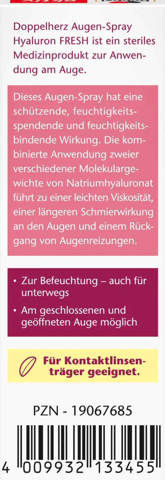 Doppelherz Aktiv Augen-Spray Hyaluron Fresh