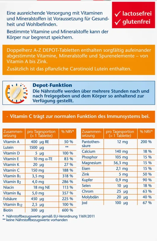 Doppelherz aktiv A-Z Depot 120 Tabletten