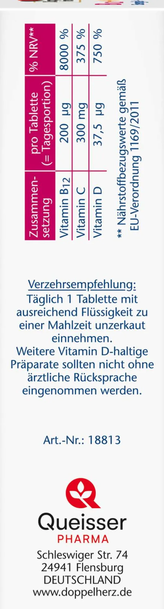 Doppelherz Aktiv B12 + C + D3 Depot 30 Tabletten