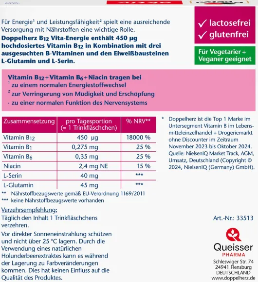 Doppelherz aktiv B12 Vita-Energie 30 Trinkampullen