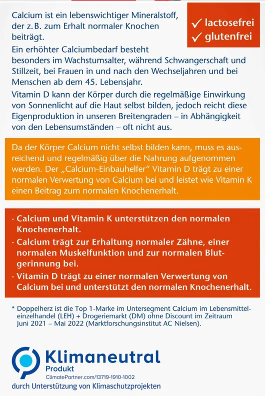 Doppelherz Aktiv Calcium 700 + Vitamin D3 30 Tabletten