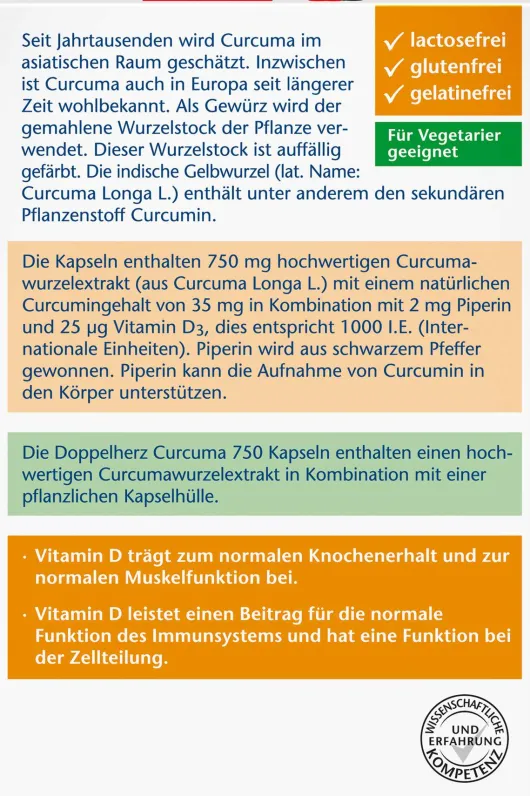 Doppelherz Aktiv Curcuma 750 30 Kapseln