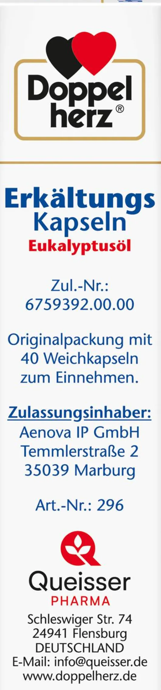 Doppelherz Aktiv Erkältungskapseln Eukalyptusöl