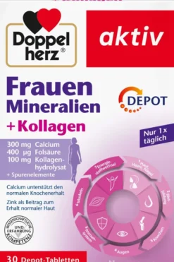 Doppelherz Aktiv Frauen Mineralien + Kollagen Depot 30 Tabletten
