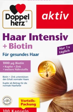 Doppelherz Aktiv Haar Intensiv + Biotin 100 Kapseln