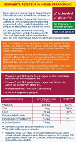 Doppelherz Aktiv Heißer Granatapfel+sanddorn+acerola 10 Beutel
