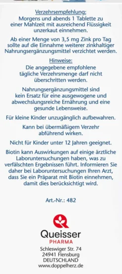 Doppelherz Aktiv Kieselerde Biotin Zink 60 Tabletten