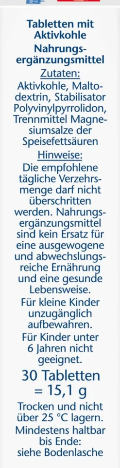 Doppelherz Aktiv Kohletabletten 30 Tabletten