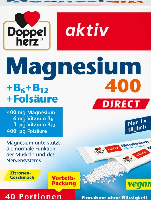 Doppelherz aktiv Magnesium+B Vitamine 40 Direct Pellets