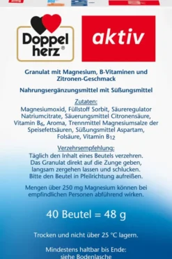 Doppelherz aktiv Magnesium+B Vitamine 40 Direct Pellets