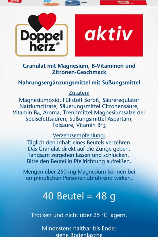 Doppelherz aktiv Magnesium+B Vitamine 40 Direct Pellets