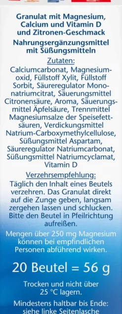 Doppelherz aktiv Magnesium + Calcium + D3 DIRECT Pellets 20 Stück