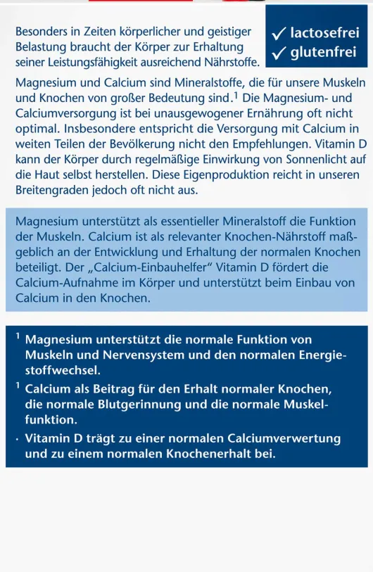 Doppelherz aktiv Magnesium + Calcium + D3 120 Tabletten