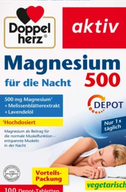 Doppelherz aktiv Magnesium 500 für die Nacht 100 Depot-Tabletten