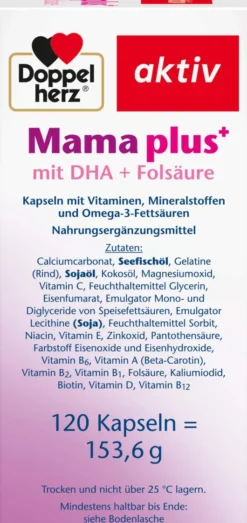 Doppelherz Aktiv Mama Plus Mit Dha + Folsäure 120 Kapseln