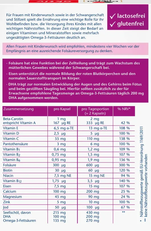 Doppelherz Aktiv Mama Plus Mit Dha + Folsäure 120 Kapseln