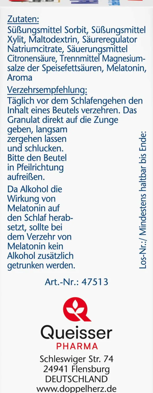 Doppelherz Aktiv Melatonin Direct Schneller Einschlafen 20 Pellets