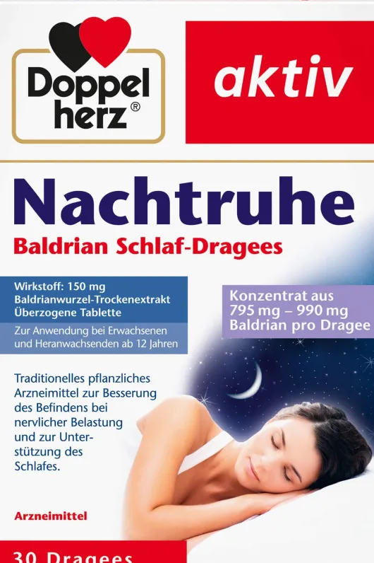 Doppelherz Aktiv Nachtruhe Baldrian - Schlaf - Dragees N 30 Stück