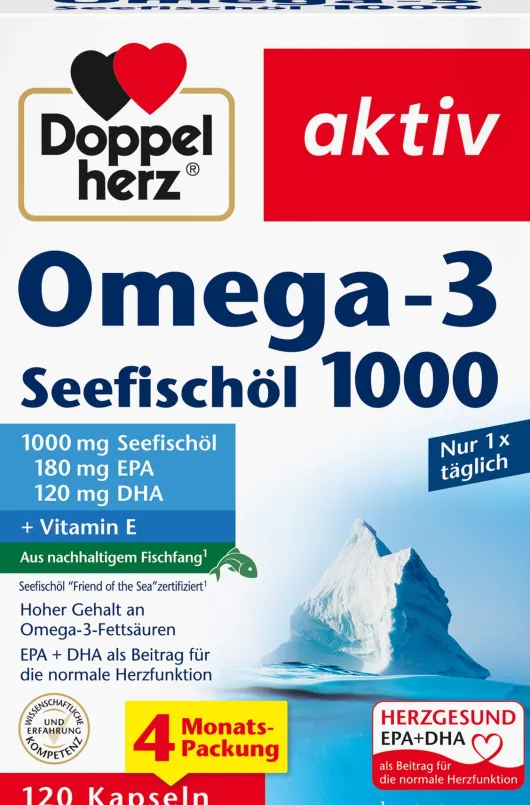 Doppelherz Aktiv Omega-3 Seefischöl 1000 120 Kapseln