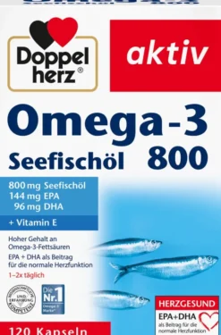Doppelherz Aktiv Omega-3 Seefischöl 800 mg 120 Kapseln