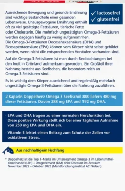 Doppelherz Aktiv Omega-3 Seefischöl 800 mg 120 Kapseln