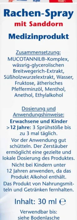 Doppelherz Aktiv Rachen-Spray Mit Sanddorn 30 ml