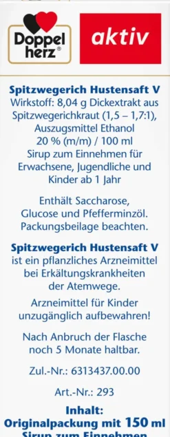 Doppelherz Aktiv Spitzwegerich Hustensaft V