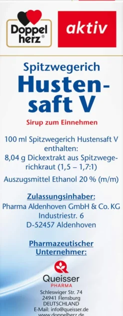 Doppelherz Aktiv Spitzwegerich Hustensaft V