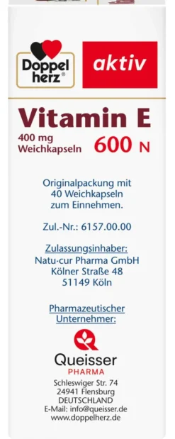 Doppelherz Aktiv Vitamin E 600 N 40 Weichkapseln