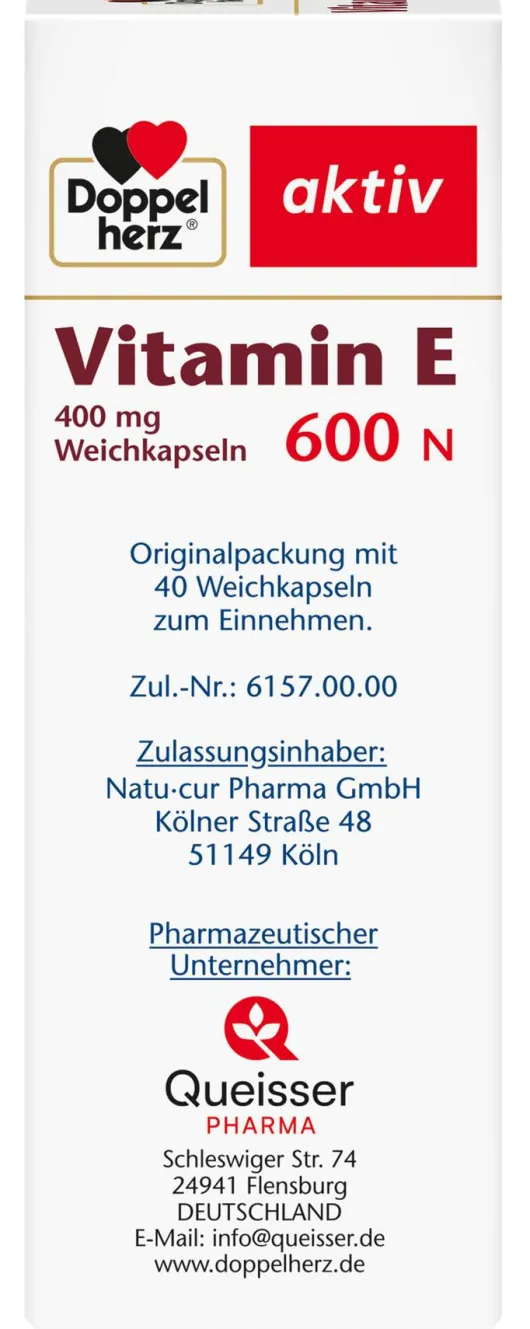 Doppelherz Aktiv Vitamin E 600 N 40 Weichkapseln