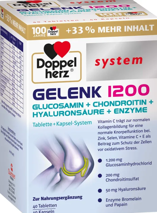 Doppelherz Gelenk 1200 system 40 Kapseln + 40 Tabletten 1 Kombipackung
