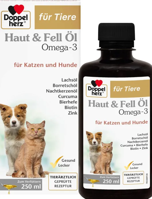 Doppelherz Haut & Fell Öl Für Katzen und Hunde 250 ml