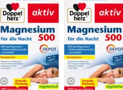 Doppelherz Magnesium 500 für die Nacht 2 x 100 Depot-Tabletten