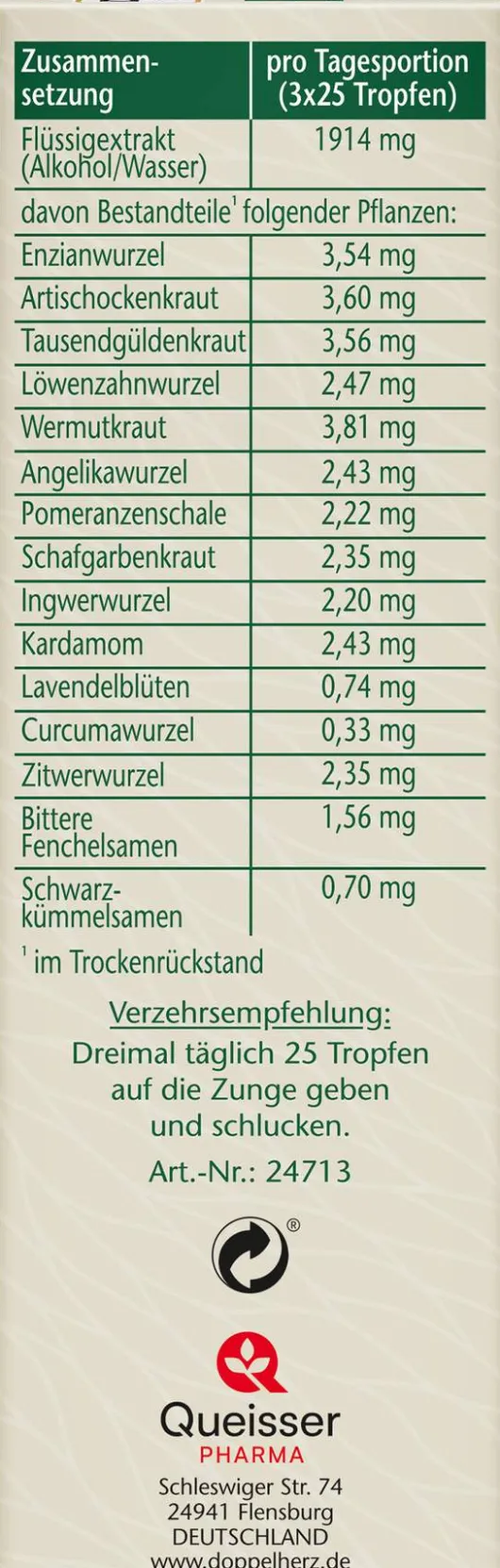 Doppelherz pure Bitter Tropfen 50 ml