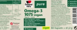 Doppelherz pure Omega3 1075 Vegan 80 Kapseln