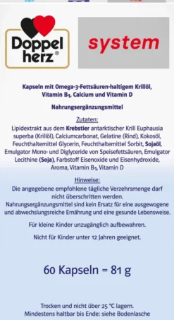 Doppelherz system Antarktis Krill 60 Kapseln