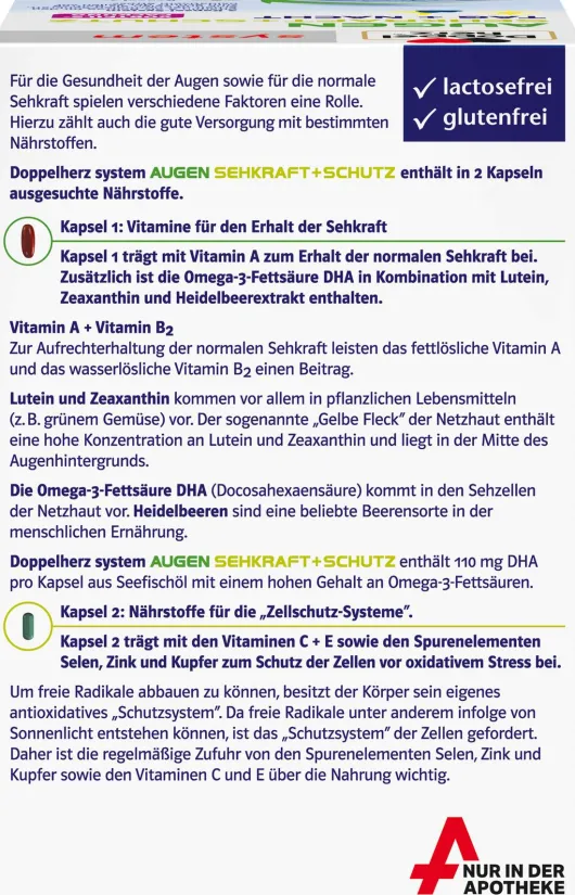 Doppelherz system Augen Sehkraft + Schutz 120 Kapseln