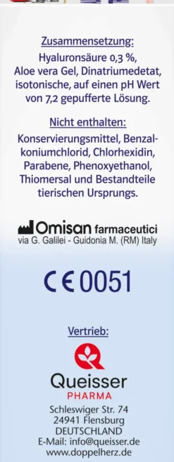 Doppelherz System Augentropfen Hyaluron 0,3% + Aloe Vera 10 ml