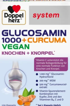 Doppelherz System Glucosamin 1000 + Curcuma Vegan 120 Kapseln