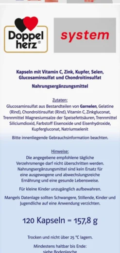 Doppelherz system Glucosamin Plus 800 system 120 Kapseln