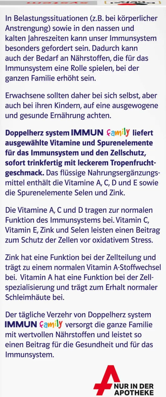 Doppelherz System Immun Family Multivitamine 250 ml