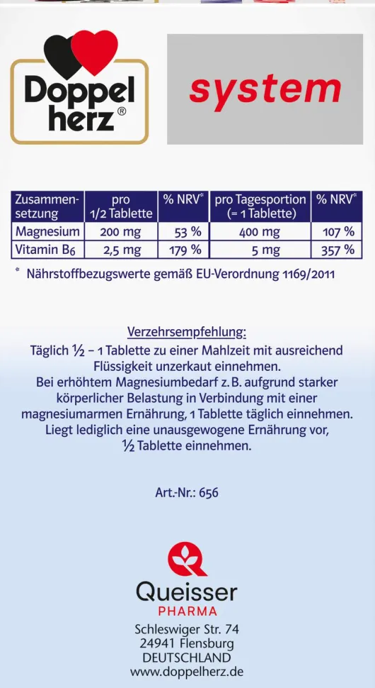 Doppelherz System Magnesium 400 Depot 60 Tabletten