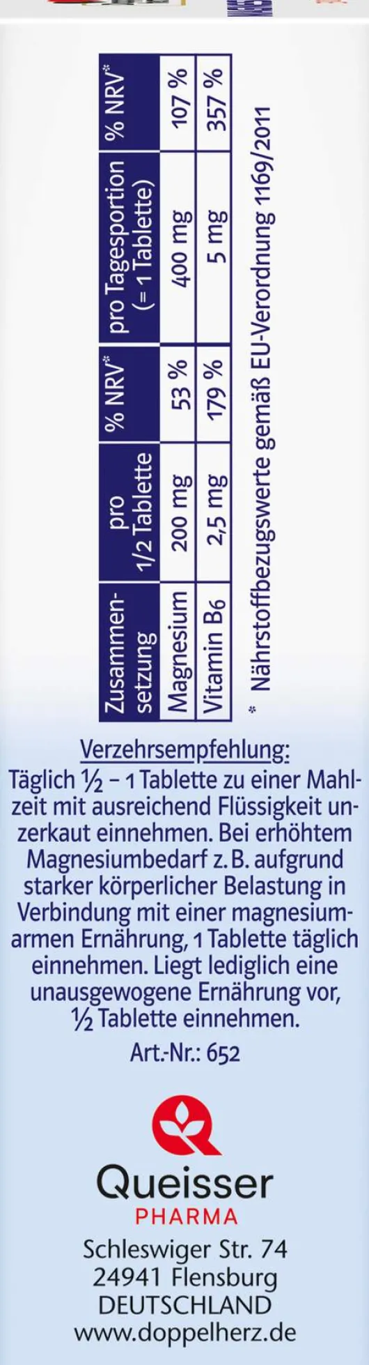 Doppelherz System Magnesium 400 Depot 30 Tabletten