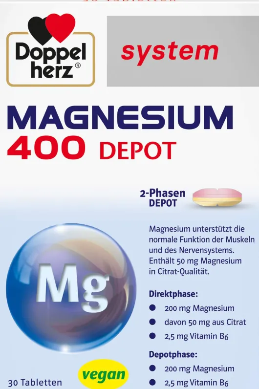 Doppelherz System Magnesium 400 Depot 30 Tabletten