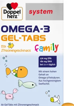 Doppelherz system Omega3 family Gel - Tabs 60 Kautabletten